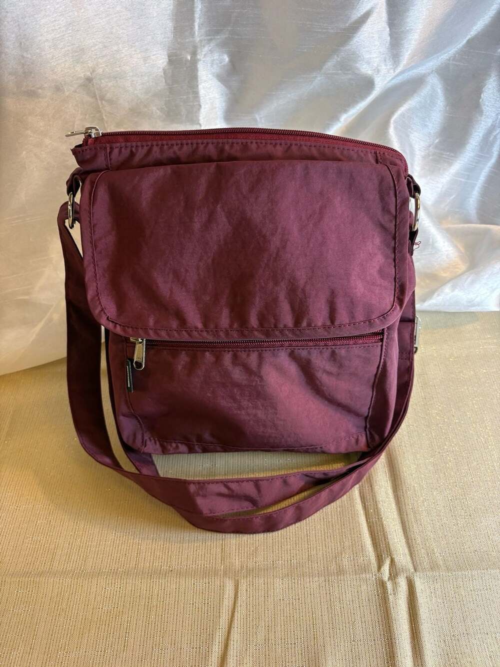 Peak Gear RFID Blocking Travel Crossbody Bag Burgundy
